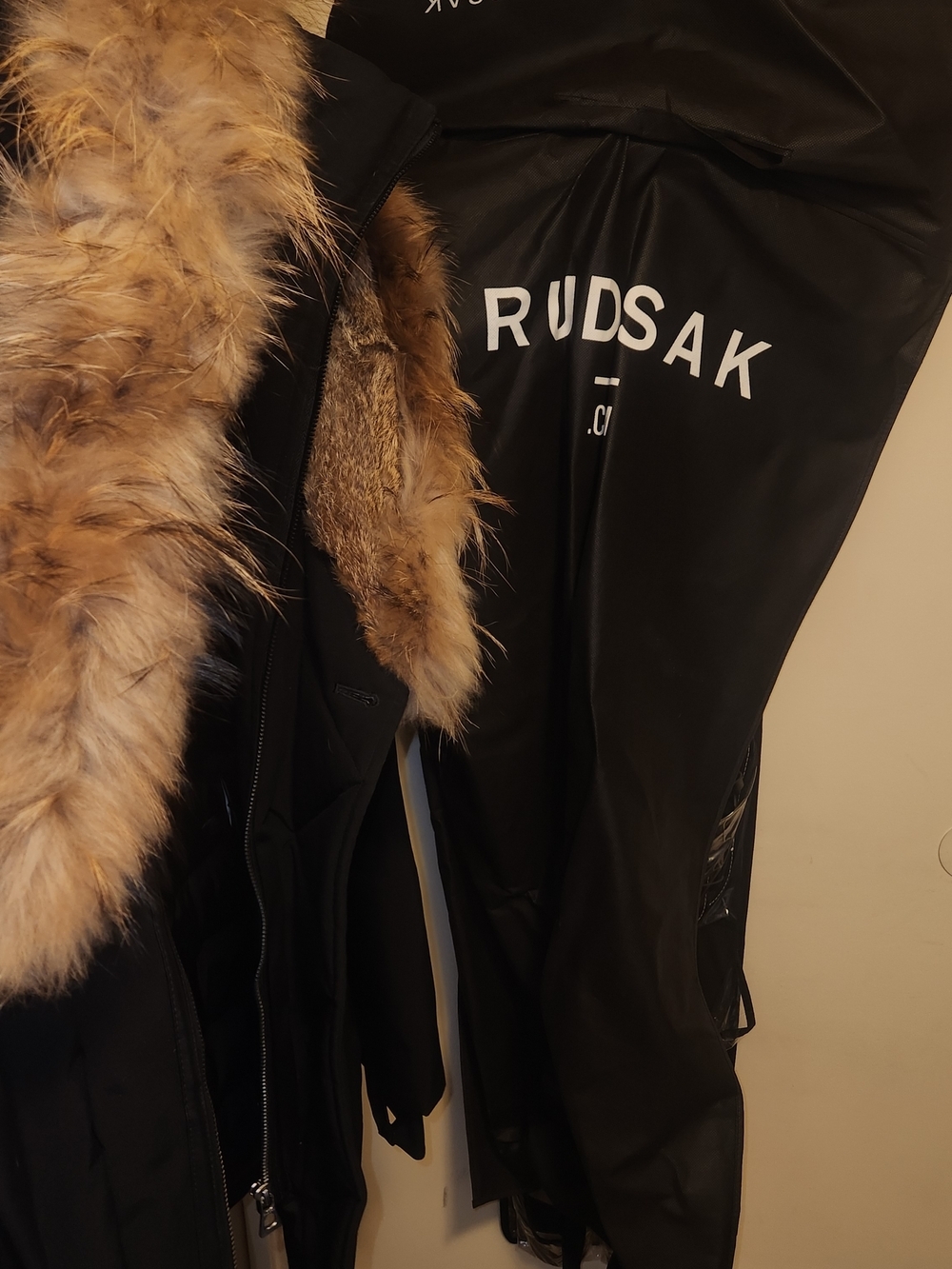 RUDSAK Black Quilted Jacket with Faux Fur Trim - Picture 6 of 7